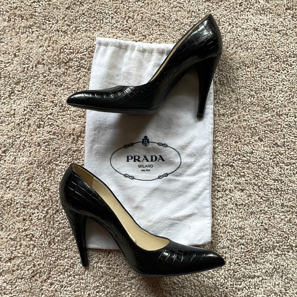 Prada Croc Pumps - Picture 1 of 12